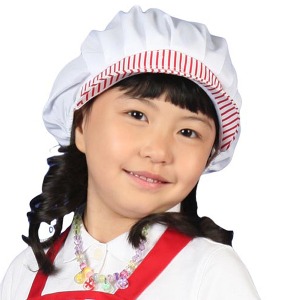 32327-CA19 아동창모자(빨간줄창) 낱개판매 어린이 조리사모자 요리사 요리모자