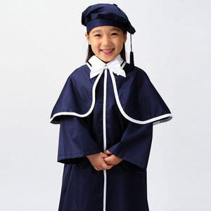 9612-[101]졸업가운 베레모세트(곤색)-A형(고급형) 어린이집졸업식 유치원졸업 수료식