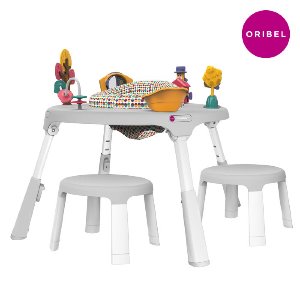 30852-[오리벨] 쏘서 투 테이블 그레이 SET(의자 2개포함)[038008] 아기책상 바운서 바운스 멀티테이블