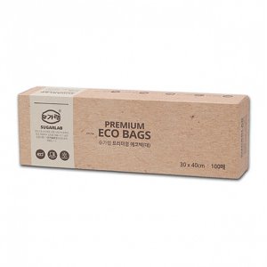 31256-슈가랩 프리미엄 에코백(대)(30x40cm/100매) 위생비닐 위생봉투 1회용비닐 음식보관 일회용비닐