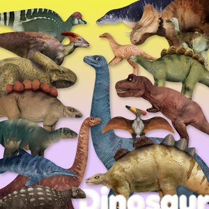 32487-(WD)실사공룡탐험인형20종세트 / 공룡모형 헝겊인형 공룡인형 교육자료