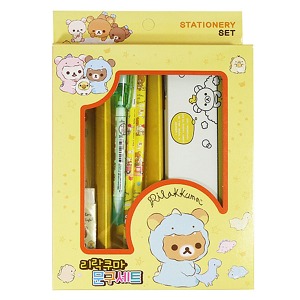 32804-4000리락쿠마문구세트(자 지우개 연필 필통) 어린이날선물 생일선물