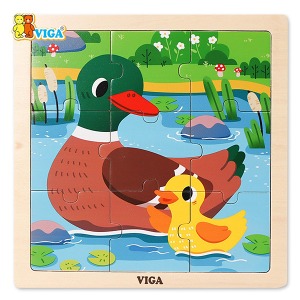 33175-비가(VIGA) 9피스퍼즐 오리 (V44621)/원목퍼즐 영유아퍼즐 직소퍼즐