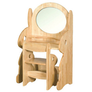 11636-[PR-1518/1519]고무 토끼화장대+의자세트(안전거울부착)