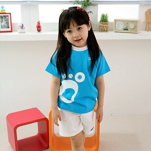 22201-[어린이날티셔츠]발바닥 티셔츠(블루)-mire-i-교사용있음